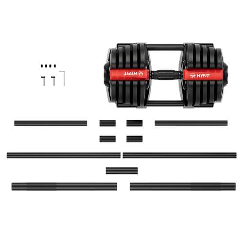 Гантель регулируемая 40кг + штанга, HYFIT, набор 2в1, D7060
