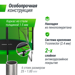 Батут UNIX Line Simple 10 ft Green (inside)