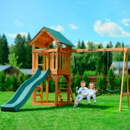 Детский игровой комплекс UNIX Line (6 in 1) Dark Green