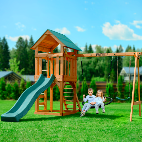 Детский игровой комплекс UNIX Line (6 in 1) Dark Green