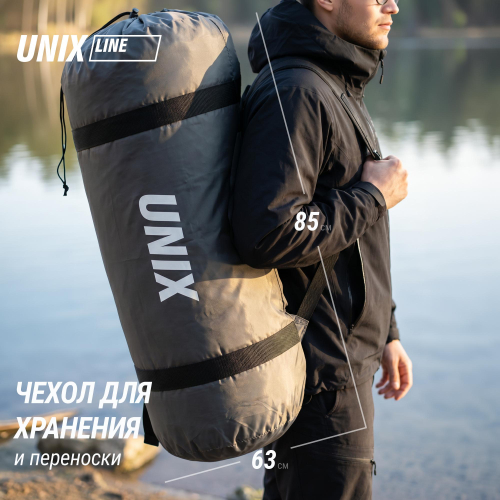 Матрас самонадувающийся UNIX Camp 195х140х10 см серый