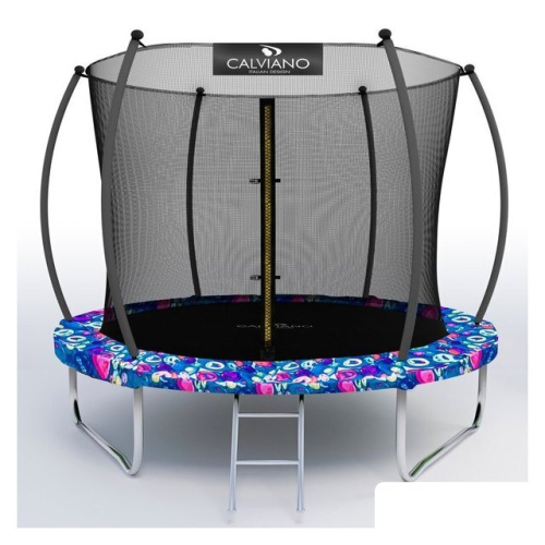 Батут Calviano Inside Master Smile 252 см - 8ft (внутренняя сетка, с лестницей)