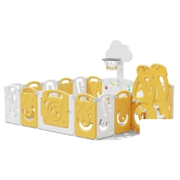 Игровой манеж UNIX kids SUPREME Music 200x200 Yellow 9782432