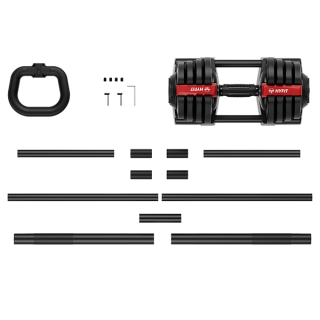 Гантель регулируемая 18кг + штанга + гиря, HYFIT, набор 3в1, D7040