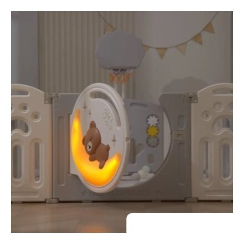 Игровой манеж UNIX kids DeLuxe Grey 150x200