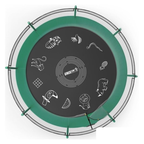 Батут Unix Line Supreme Game 14ft (зеленый)