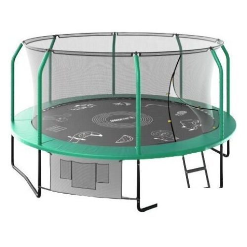 Батут Unix Line Supreme Game 14ft (зеленый)