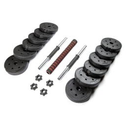 Набор гантелей с соединительным грифом  TREX Sport 6 в 1 20 кг 9034857