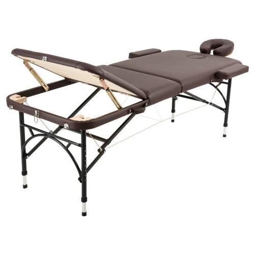 Массажный стол Atlas Sport складной Strong 70 см 3-с алюминиевый (коричневый)
