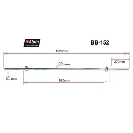 Гриф для штанги Alpin BB-152 11135083