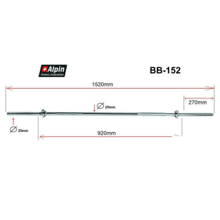 Гриф для штанги Alpin BB-152 11135083