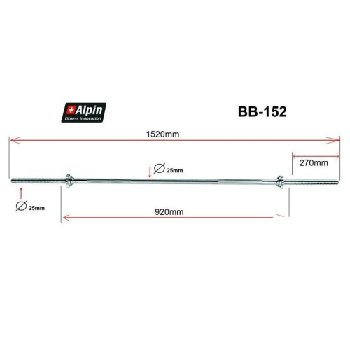 Гриф для штанги Alpin BB-152