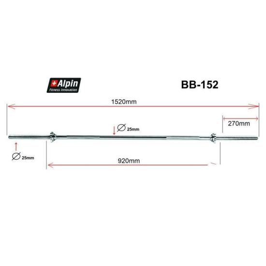 Гриф для штанги Alpin BB-152
