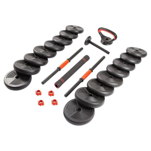 Набор гантелей AMETIST со штангой и гирями 6в1 20 кг