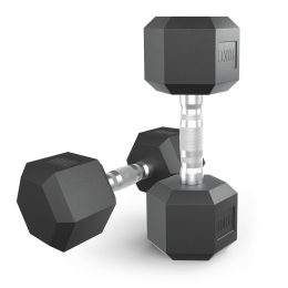 Гантель гексагональная UNIX Fit обрезиненная 10 кг, 2 шт.