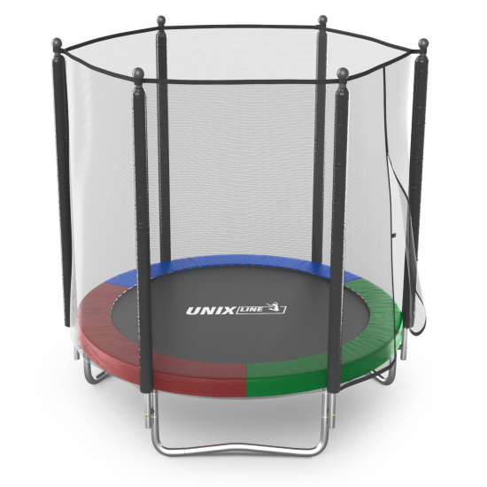 Батут UNIX Line Simple 6 ft (183 см) с внешней защитной сеткой, цветной