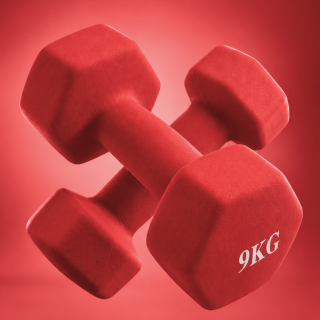 Гантель неразборная гексагональная неопрен 9 кг (2 штуки) VictoryFit VF-DHN090-2