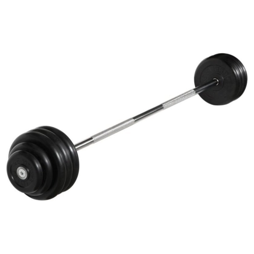 Штанга MB Barbell Неразборная с черными дисками (42.5 кг)