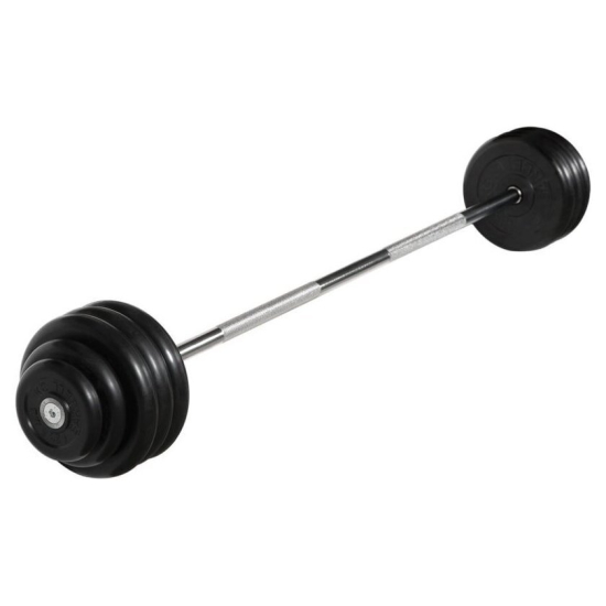 Штанга MB Barbell Неразборная с черными дисками (42.5 кг)