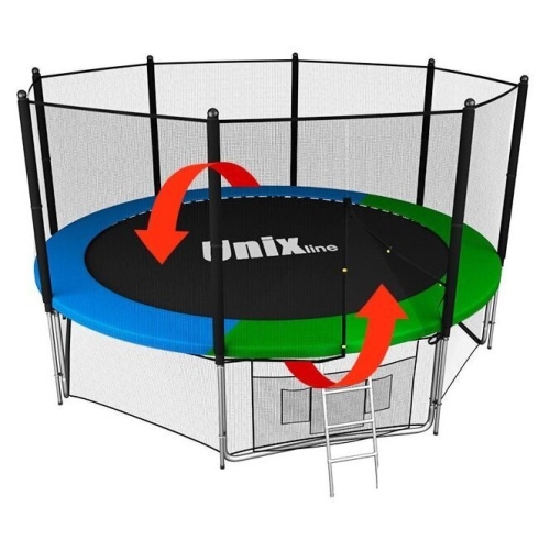 Батут Unix Line Classic 12ft Outside (синий/зеленый)