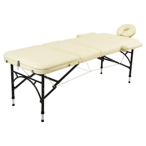Массажный стол Atlas Sport складной Strong 70 см 3-с алюминиевый (бежевый)