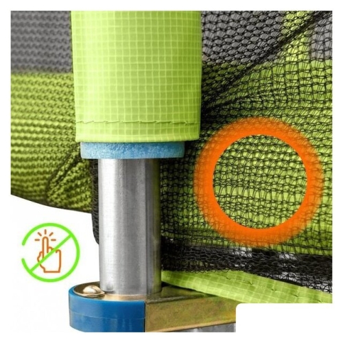 Батут Alpin ATGY-252 2.52 м с защитной сеткой и лестницей