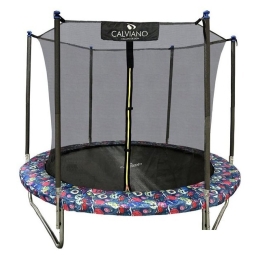 Батут Calviano Smile 252 см-8FT INSIDE с внутренней сеткой складной 9361367