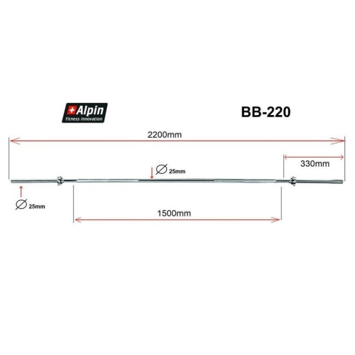 Гриф для штанги Alpin BB-220