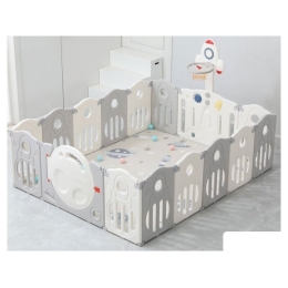 Игровой манеж UNIX kids SUPREME Space 200x200 Grey 9782455