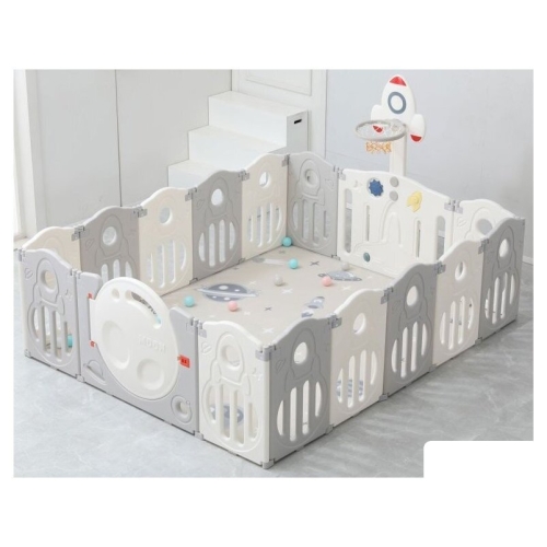 Игровой манеж UNIX kids SUPREME Space 200x200 Grey