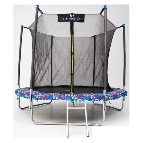 Батут Calviano Smile 252 см-8FT INSIDE с внутренней сеткой складной