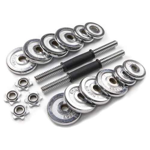 Набор гантелей AMETIST хромированные в чемодане 15 кг