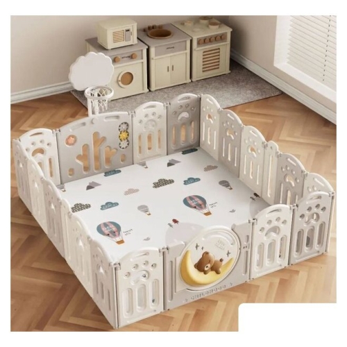 Игровой манеж UNIX kids DeLuxe Grey 180x200