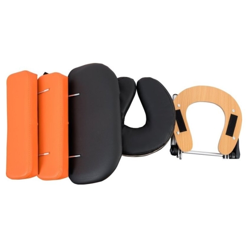 Массажный стол Atlas Sport складной 2-с 60 см деревянный (черно-оранжевый)