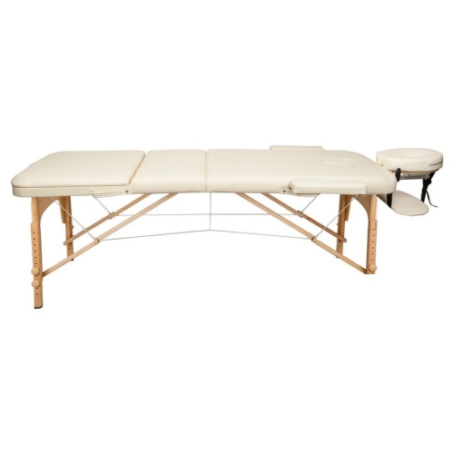 Массажный стол Atlas Sport складной 3-с деревянный 60 см (бежевый)