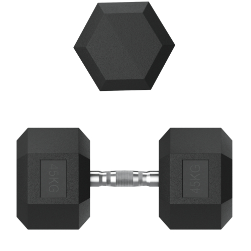 Гантель гексагональная UNIX Fit обрезиненная 45 кг / шт.