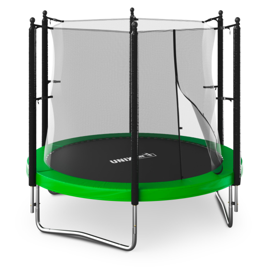 Батут UNIX Line Simple 8 ft (244 см) с внутренней защитной сеткой, зеленый