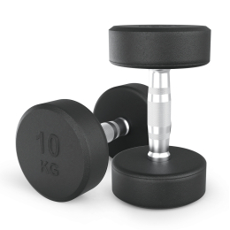 Гантель UNIX Fit PRO круглая обрезиненная 10 кг, 2 шт.