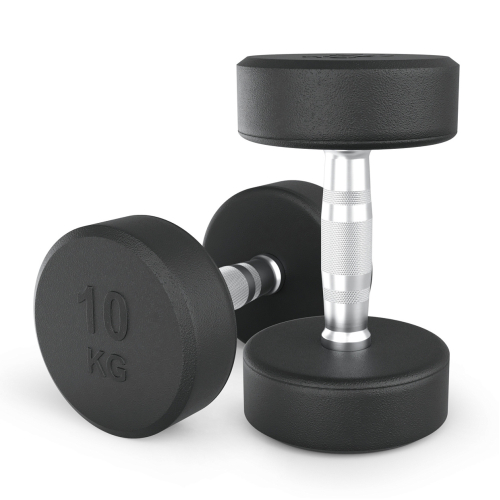 Гантель UNIX Fit PRO круглая обрезиненная 10 кг, 2 шт.