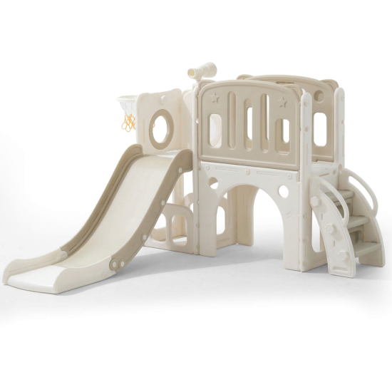 Игровой комплекс с горкой UNIX Kids Star / Звезда бежевый