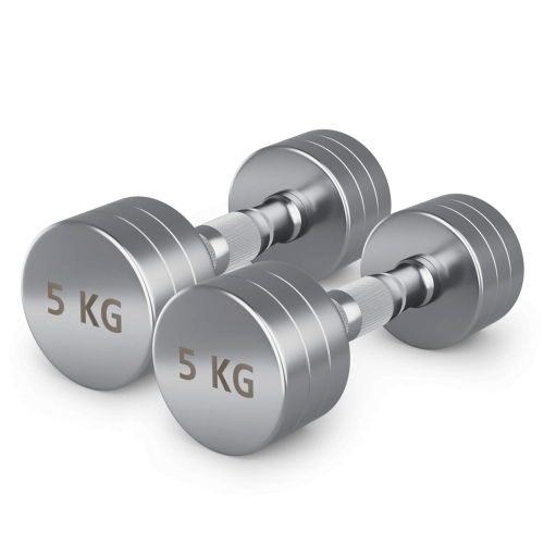 Гантель UNIX Fit PRO круглая хромированная 5 кг, 2 шт.