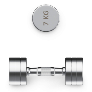 Гантель UNIX Fit PRO круглая хромированная 7 кг, 2 шт.
