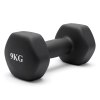 Гантель неразборная гексагональная неопрен 9 кг (черная) VictoryFit VF-DHN090
