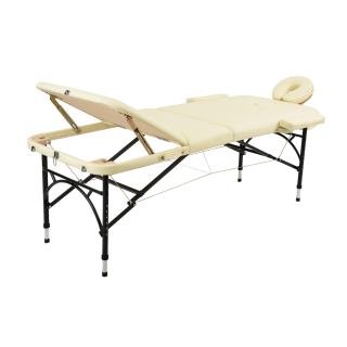 Массажный стол складной Atlas Sport Strong 70 см 3-с алюминиевый усиленная столешница бежевый