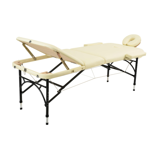 Массажный стол складной Atlas Sport Strong 70 см 3-с алюминиевый усиленная столешница бежевый