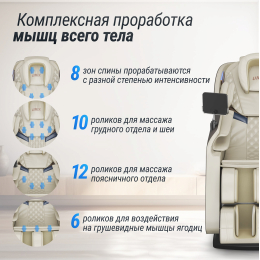 Массажное кресло UNIX Amelia Beige