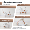 Поезд-качалка-беговел UNIX Kids Train / Поезд серый
