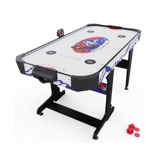 Игровой стол – аэрохоккей с подсветкой DFC Championship 53" 135 х 65 см, складной, белый