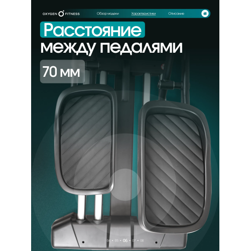 Эллиптический тренажер домашний OXYGEN FITNESS AZURE