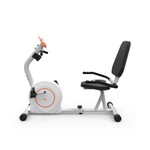 Велотренажер DFC B504RWO магнитный (белый корпус, оранжевая полоса)